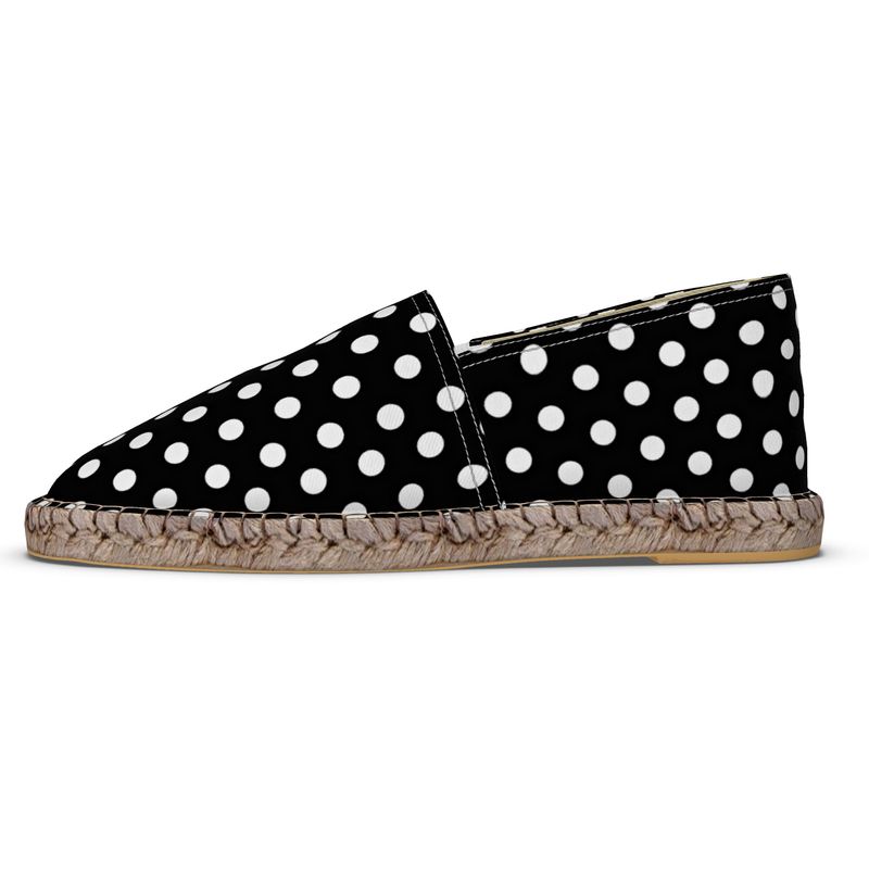 B&W Polka Dot Espadrilles