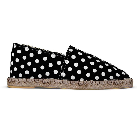 B&W Polka Dot Espadrilles