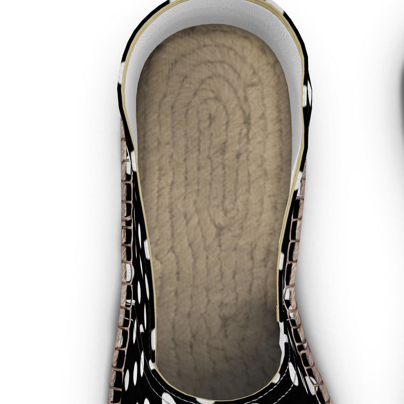 B&W Polka Dot Espadrilles