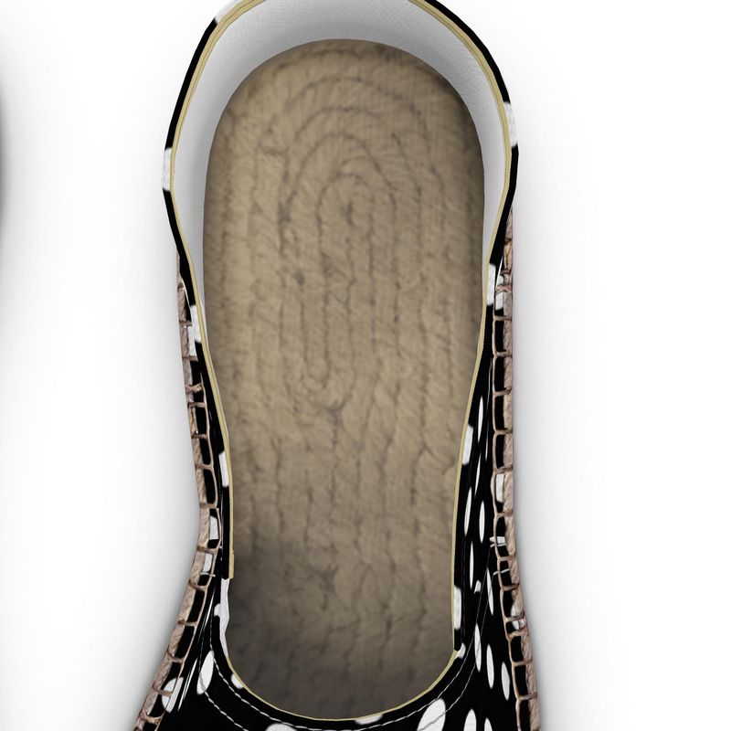 B&W Polka Dot Espadrilles