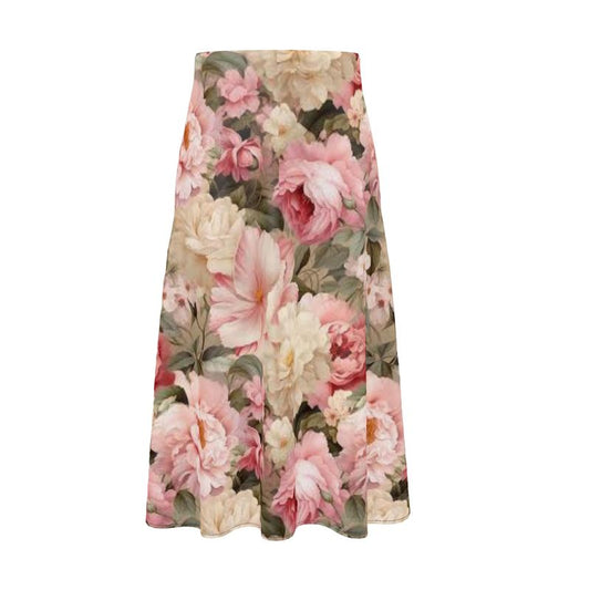 Peachy Pedals Midi Skirt-2 fabric selections