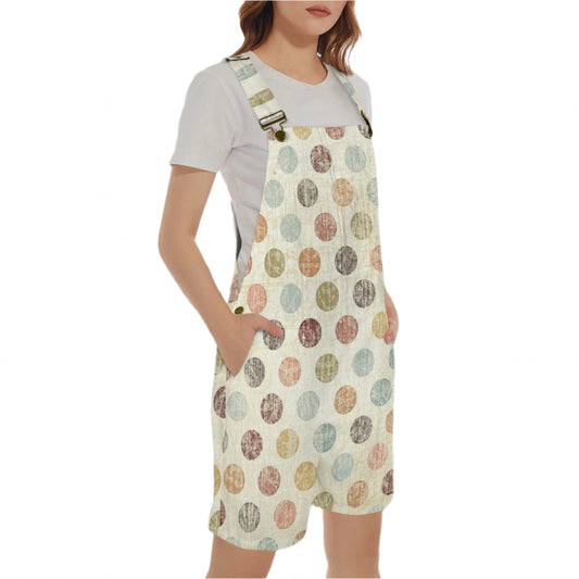 Mossy Dots Unisex Suspender Jumpsuit