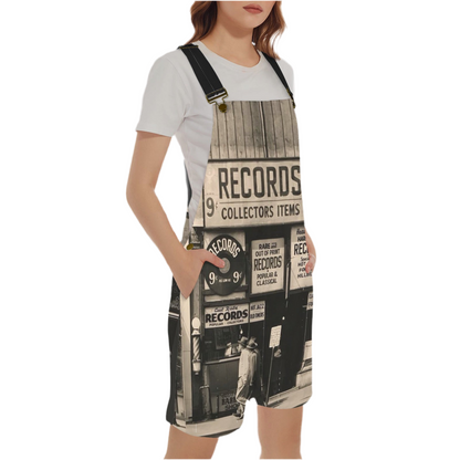 Record Collectors Unisex Suspender Jumpsuit