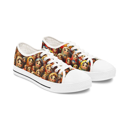 Russian Dolls Colorful Matryoshka Women's Low Top Sneakers - Fun & Unique Footwear