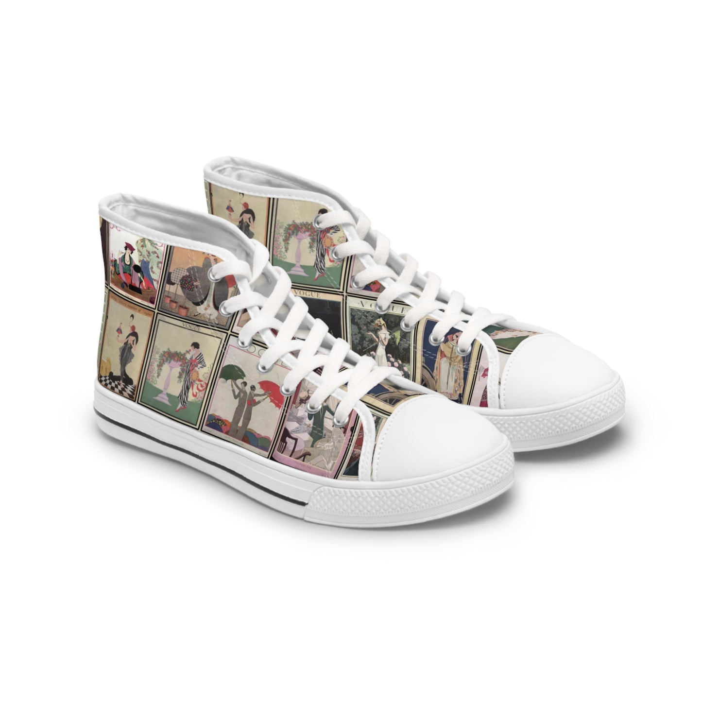 Vintage VOGUE Covers (1911-1924) Women's High Top Sneakers