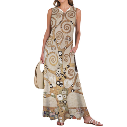 Gusta Klint’s, Tree of Life (1909) on Women's Sleeveless Maxi Dress