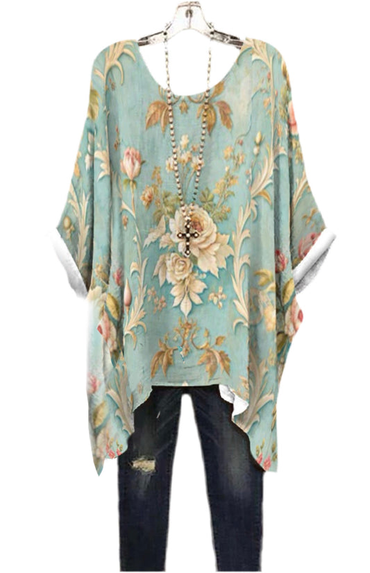 Ivory Roses Women's Bat Sleeve Shirt
