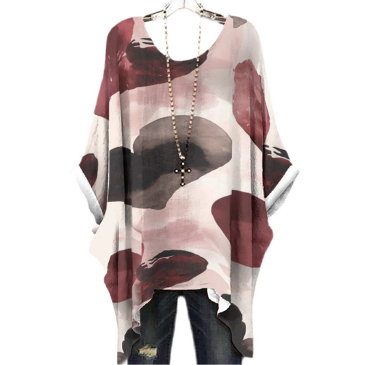 Watercolor Hearts Women's Bat Sleeve Shirt