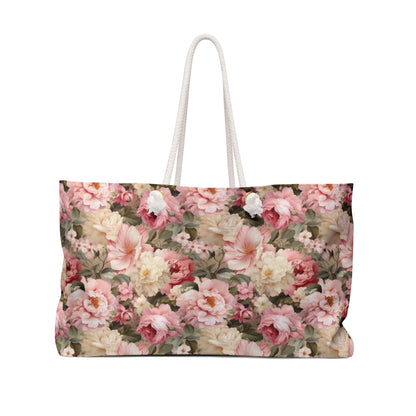 Peachy Petals Weekender Bag