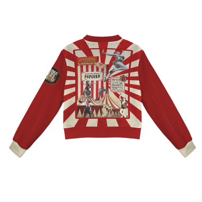 Greatest Show (short waist) Casual Long Sleeve Zip-Up Bomber Jacket