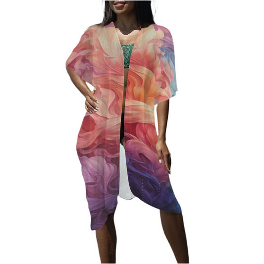 Peachy Pastels Women's Long Cover Up