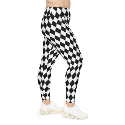 B&W Diamond Plus Size Leggings