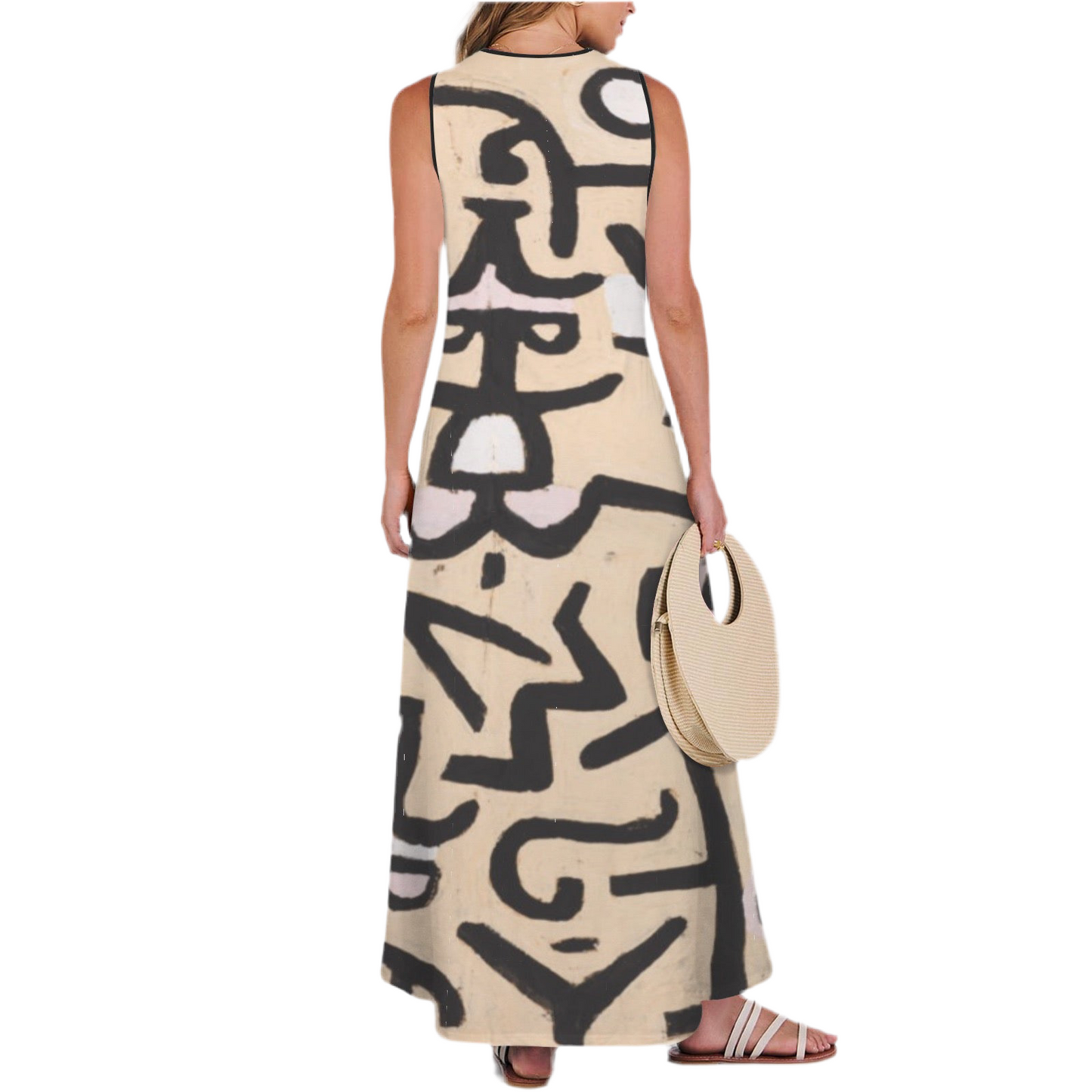 Paul Klee’s - Comedians' Handbill (1938) on Women's Sleeveless Maxi Dress
