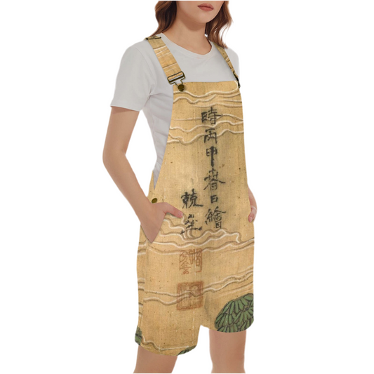 The Banquet of Seowangmo (Xiwangmu), Queen Mother of the West, (one of the most ancient and powerful goddesses in the Chinese pantheon.), on Unisex Suspender Jumpsuit