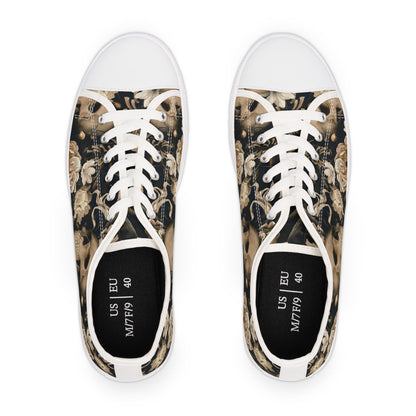 Skull & Roses Women's Low Top Sneakers