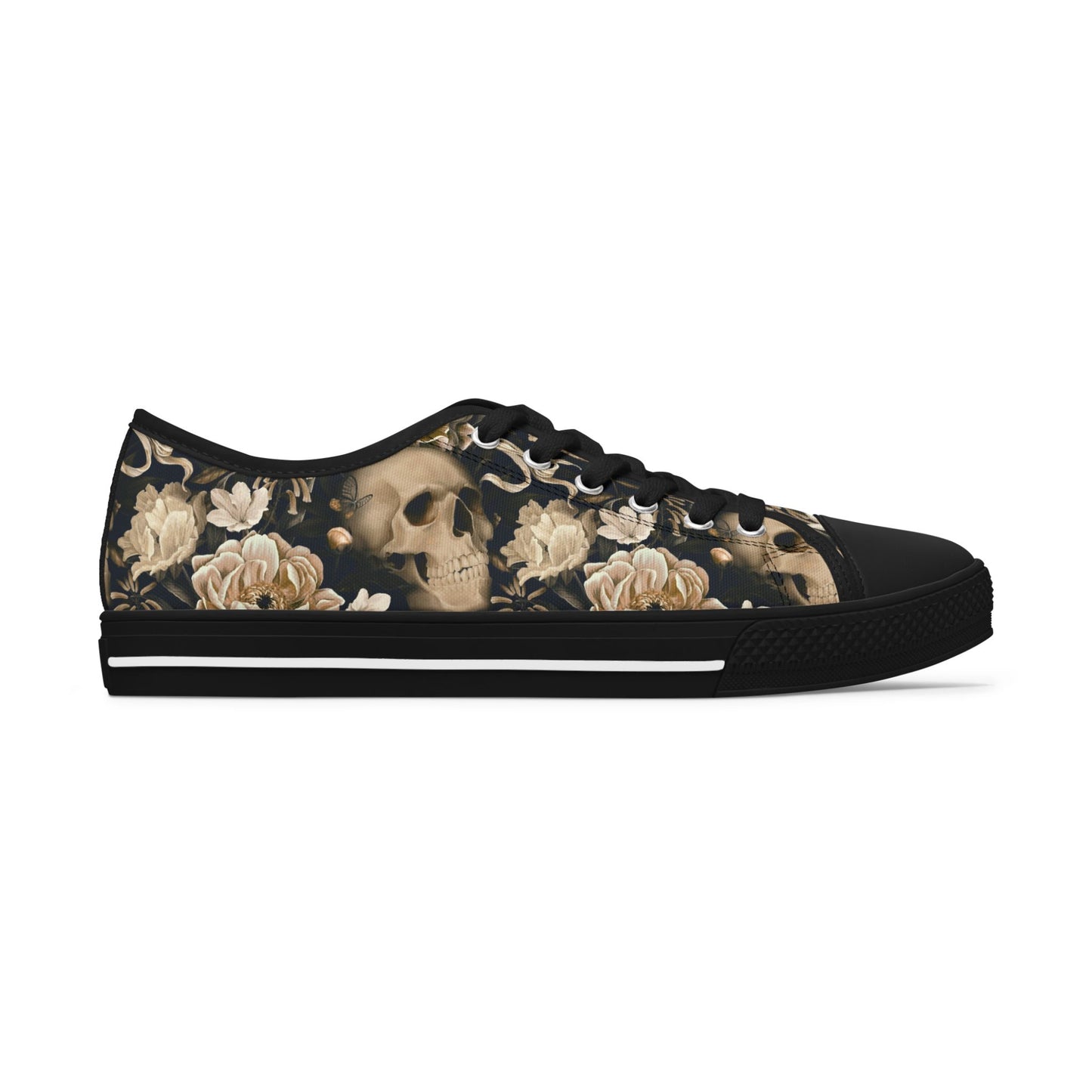 Skull & Roses Women's Low Top Sneakers