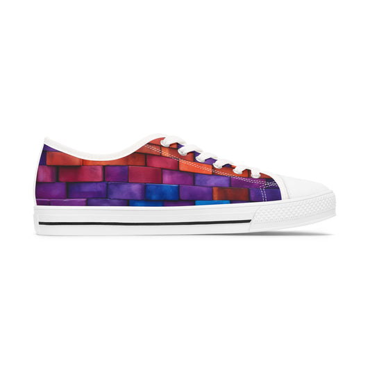 Brick Whimsy Women's Low Top Sneakers