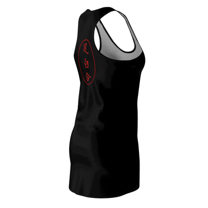 Resting Young Buddha Stone Statue Women's Cut & Sew Racerback Dress with creators Kangi signature