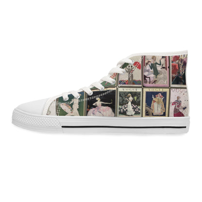 Vintage VOGUE Covers (1911-1924) Women's High Top Sneakers