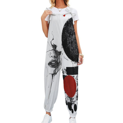Tragic Abstract Spaghetti Strap Jumpsuit