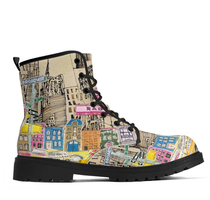 Color Me NYC Womens Upgraded Black Outsole Leather Boots