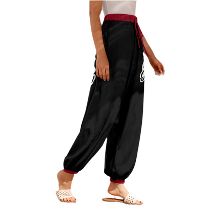 Girl Gang (Black w red trim) Women's Carrot Pants