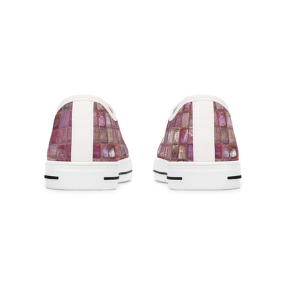 Pink Glass Luminosity Women's Low Top Sneakers