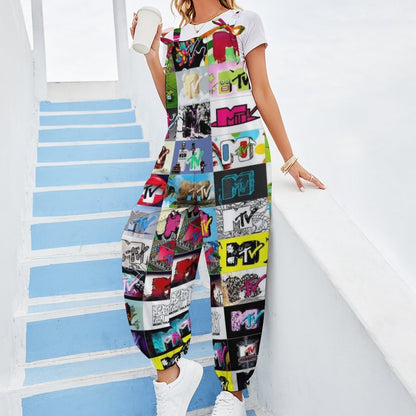 I Want My MTV Spaghetti Strap Jumpsuit