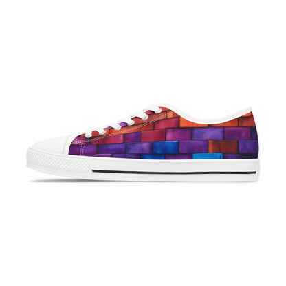 Brick Whimsy Women's Low Top Sneakers