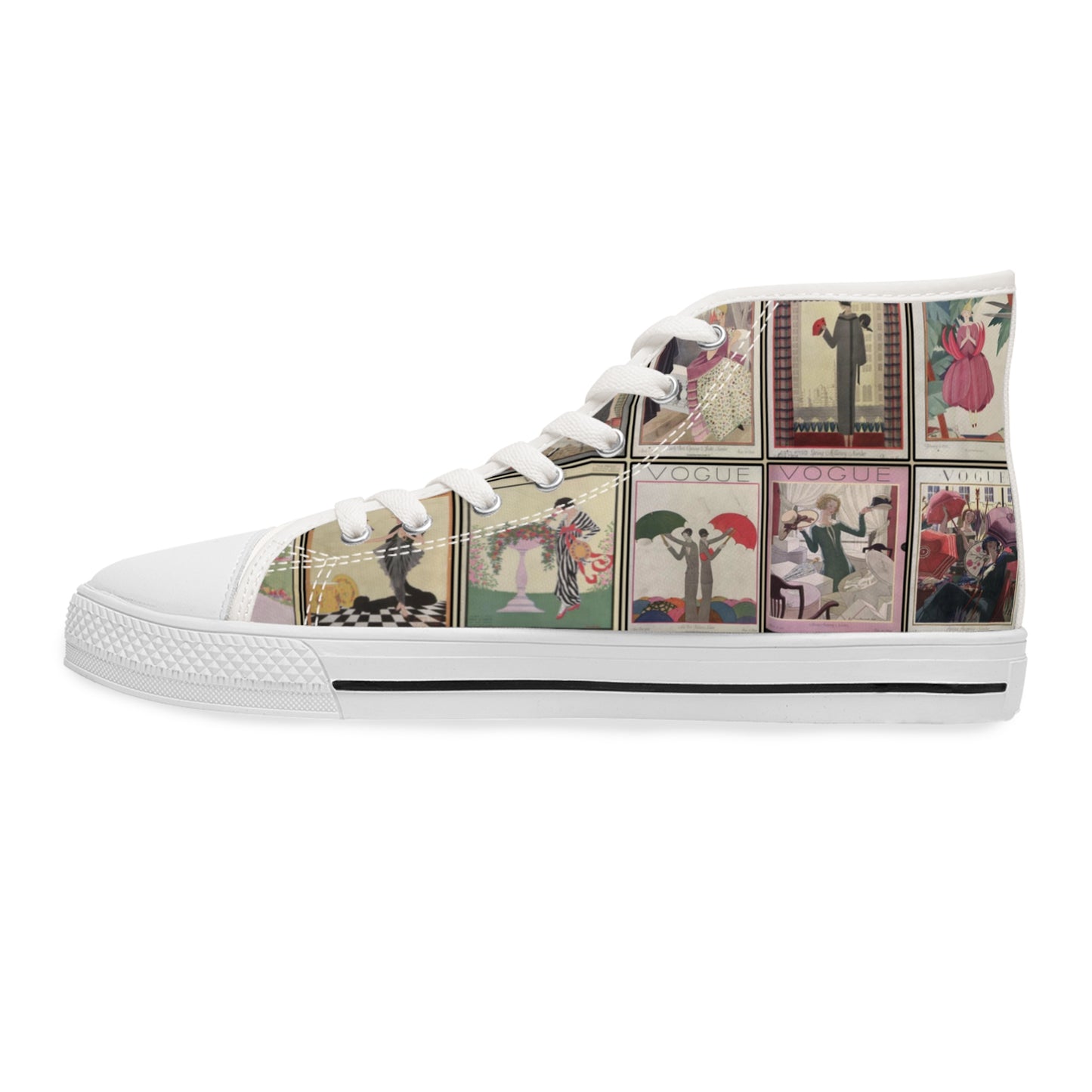 Vintage VOGUE Covers (1911-1924) Women's High Top Sneakers
