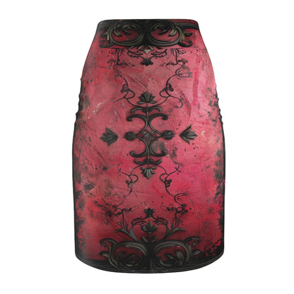 Gothic Crimson Women's Pencil Skirt