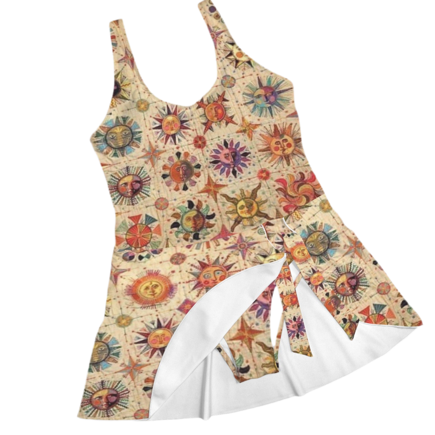 Folky Fun-Sun Women's One Piece Skirted Swimsuit