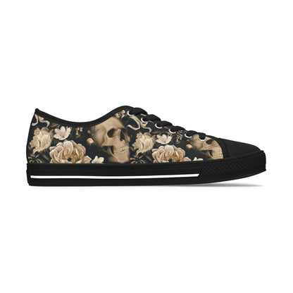 Skull & Roses Women's Low Top Sneakers