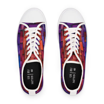 Brick Whimsy Women's Low Top Sneakers