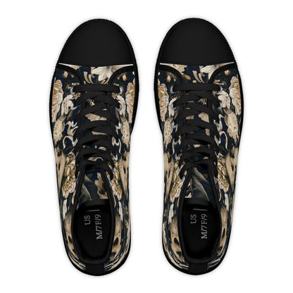 Skull & Roses Women's High Top Sneakers
