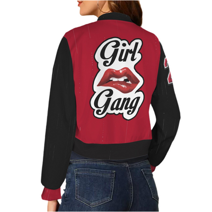 “Girl Gang” (red & black) Bomber Jacket