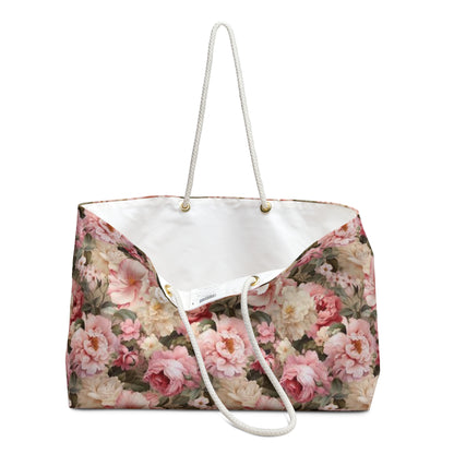 Peachy Petals Weekender Bag