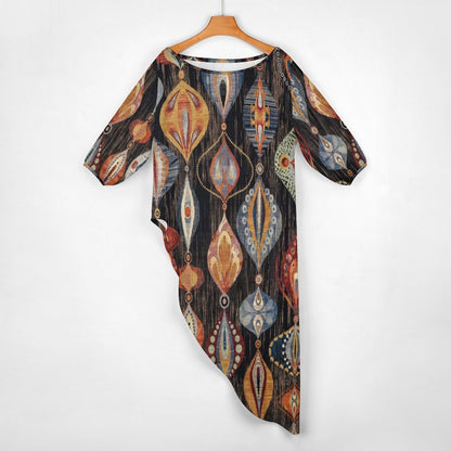 Bead Chic Diagonal Shoulder Two Piece Set
