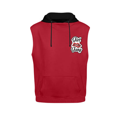 “Girl Gang” (red) Women's Sleeveless Hoodie