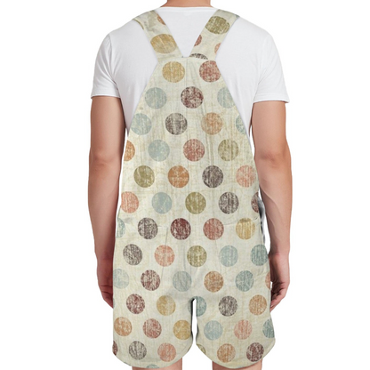 Mossy Dots Unisex Suspender Jumpsuit