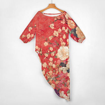 East In Bloom Diagonal Shoulder Two Piece Set