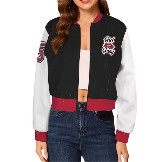 “Girl Gang” (black & white) Bomber Jacket