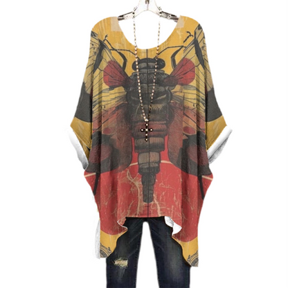 Mustard Moth Women's Bat Sleeve Shirt