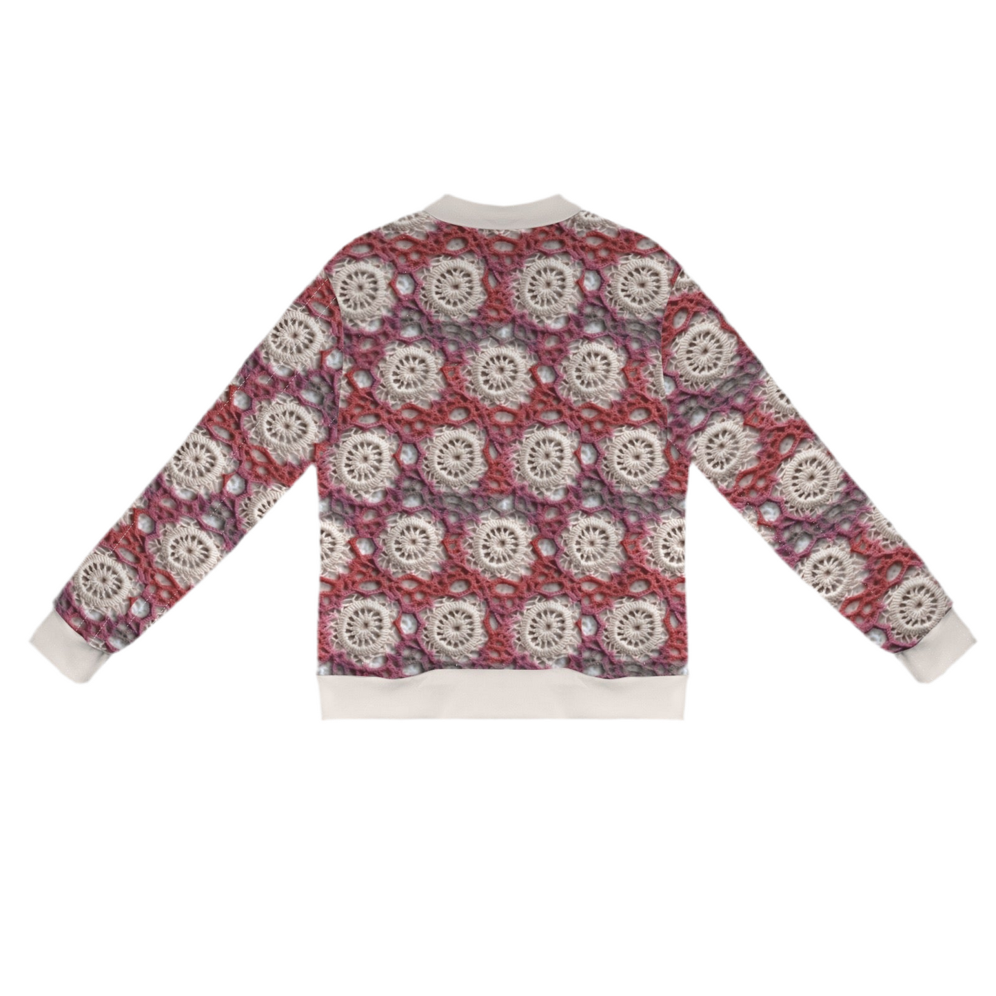 Cranberry Crochet Casual Long Sleeve Zip-Up Bomber Jacket