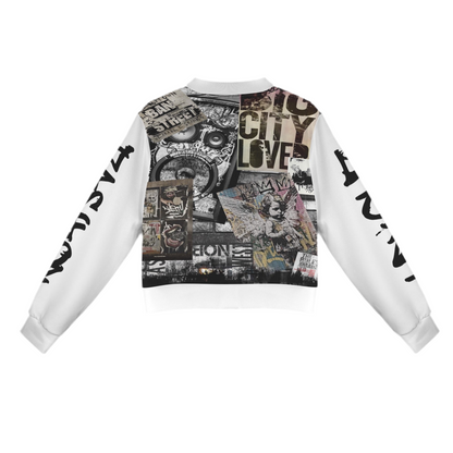 Unique Fashion (short waisted) Casual Long Sleeve Zip-Up Bomber Jacket
