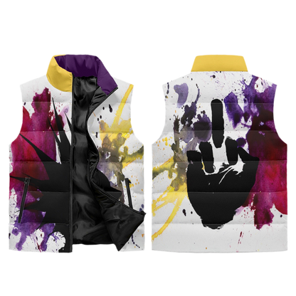 Unapologetic Rebellion Unisex Lightweight Stand Collar Zip Up Puffer Vest