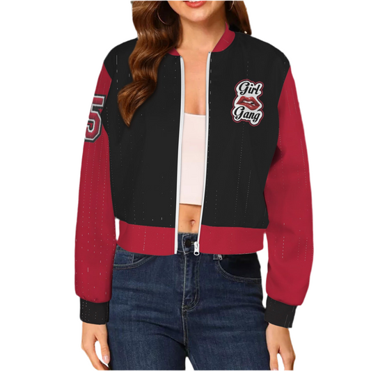 “Girl Gang” (black & red) Bomber Jacket