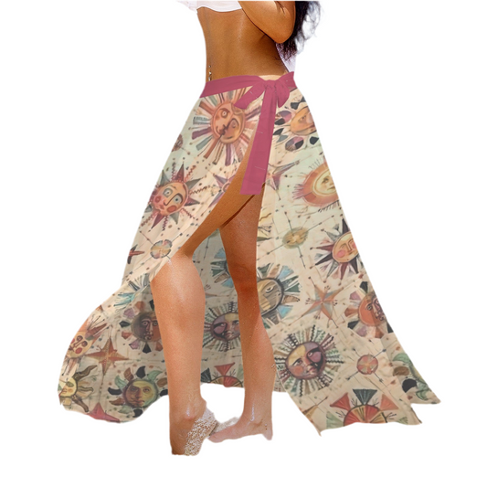 Folky Fun-Sun Women's Long Knot Side Cover Up