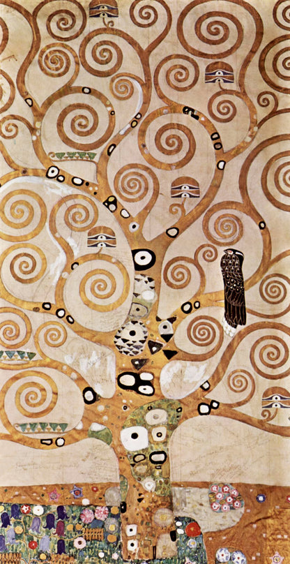Gusta Klint’s, Tree of Life (1909) on Imitation Silk Kaftan