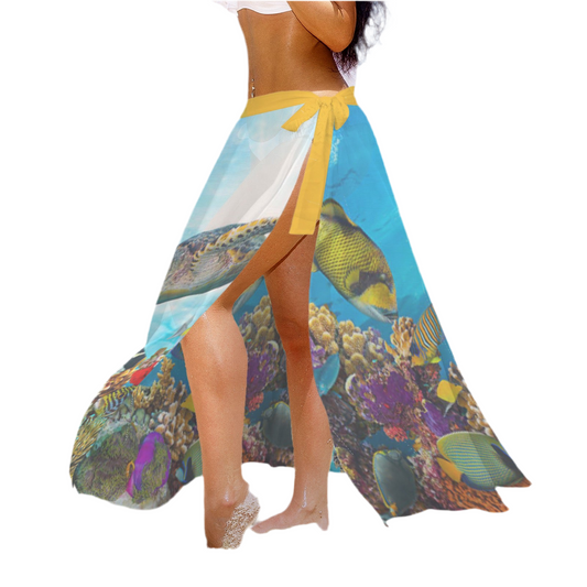 Under the Sea Women's Long Knot Side Cover Up
